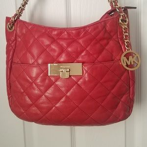 Michael Kors Red quilted purse